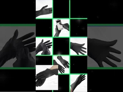 Παιδιών μίας χρήσης γάντια λατέξ ενηλίκων μαύρα με τα κατασκευασμένα άκρα δακτύλου