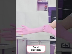 Ευέλικτα ανθεκτικά ροζ συνθετικά γάντια νιτρίλης μη ερεθιστικά γάντια ασφαλείας νιτρίλης