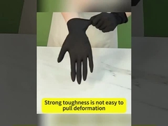 Μαύρη διαμαντιών σκόνη γαντιών νιτριλίων σύστασης μίας χρήσης ελεύθερη για αυτοκινητικό βιομηχανικό